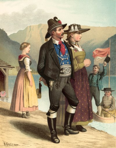 Německý kroj, Tyrolsko, Achenkirch od Albert Kretschmer