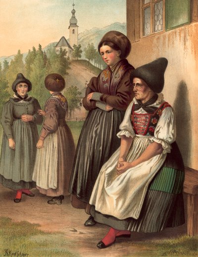 Německý kroj, Tyrolsko, Ober-Innthal od Albert Kretschmer