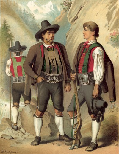 Německý kroj, Tyrolsko, Passeyer od Albert Kretschmer