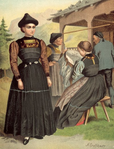 Německý kroj, Vorarlbersko, Bregenzerwald od Albert Kretschmer