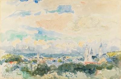 Náčrt vesnice, konec 19.-začátek 20. století. od Albert Lebourg