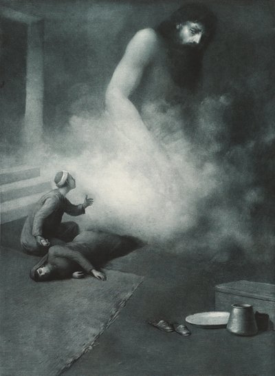 Aladdin a džin, 1897 od Albert Letchford