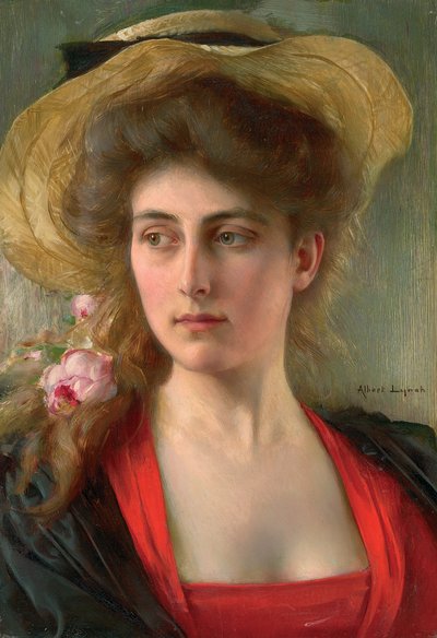 Elegante (olej na panelu) od Albert Lynch