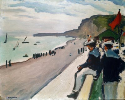 Na pláži ve Fecampu od Albert Marquet
