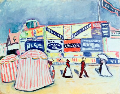 Billboardy v Trouville od Albert Marquet