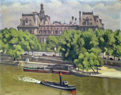 Hotel de Ville a Seina, Paříž od Albert Marquet