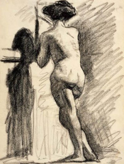 Modelka v baru od Albert Marquet