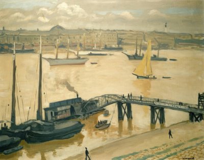 Přístav Bordeaux. Olej na plátně od Albert Marquet