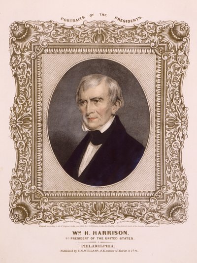 Americký prezident William Henry Harrison, 1846 (litografie) od Albert Newsam