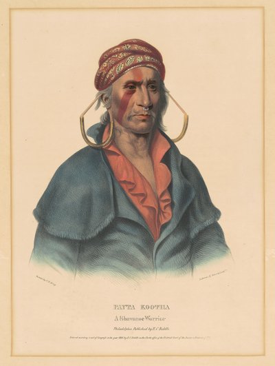 Payta Kootha, bojovnice Shawnee od Albert Newsam, after Henry Inman, after Charles Bird King