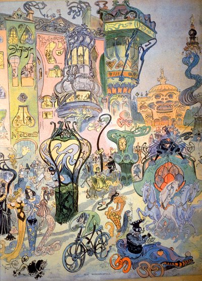 Ulice v moderním stylu od Albert Robida