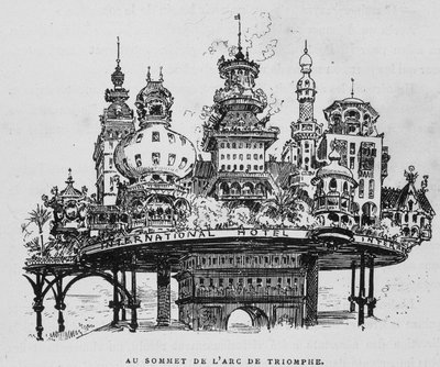 Letadlová hlavní stanice v Notre-Dame – v „“The 20th Century”” od Robidy od Albert Robida