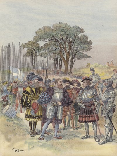 V táboře Bicocca požadují Švýcaři výplatu, odchod nebo bitvu od Albert Robida