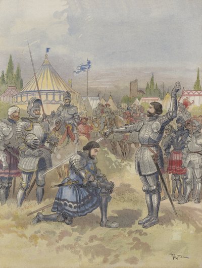 Bayard vyzbrojuje rytíře Francoise I od Albert Robida