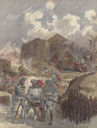 Bayard v sídle Mezieres od Albert Robida