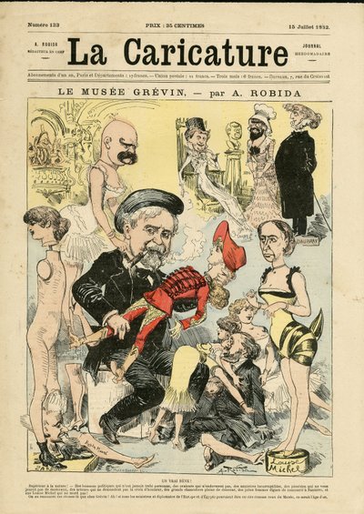 Ilustrace Albert Robida (1848-1926) pro obálku La Caricature (1880) od Albert Robida