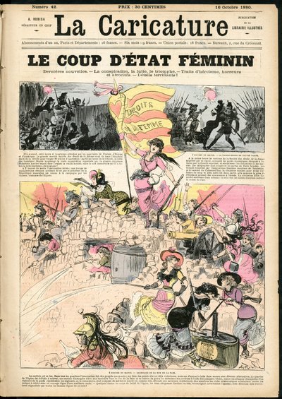 Ilustrace Albert Robida (1848-1926) pro obálku La Caricature (1880) od Albert Robida