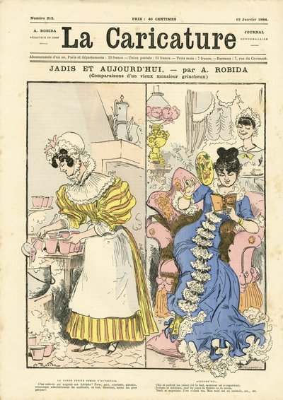Ilustrace Albert Robida (1848-1926) pro obálku La Caricature (1880) od Albert Robida