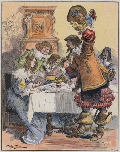Ilustrace pro Le Capitaine Bellormeau od a ilustroval A Robida (barevně lito) od Albert Robida