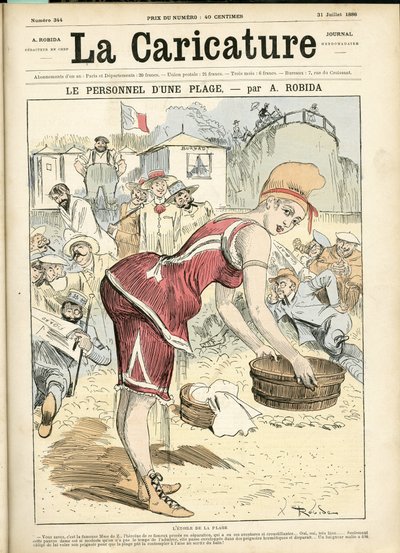 Kuvitus Albert Robidasta (1848-1926) Caricature-peittoon (1880) od Albert Robida