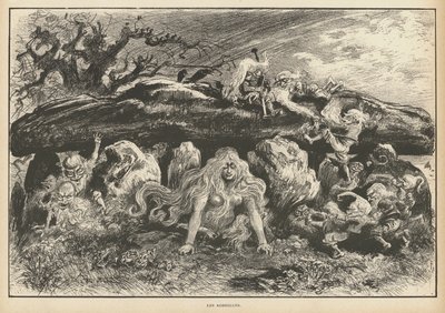 Korrigans, duchové bretaňské legendy (litho) od Albert Robida
