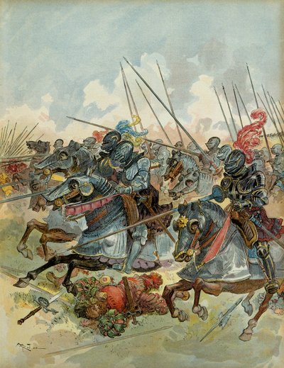 Šestá italská válka (1521-1526): Bitva u Pavie (Itálie), 24. února od Albert Robida