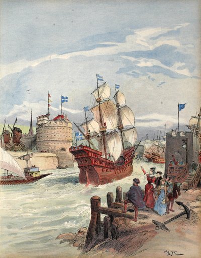 Králova flotila v Havru: La Belle Francoise, ilustrace z 