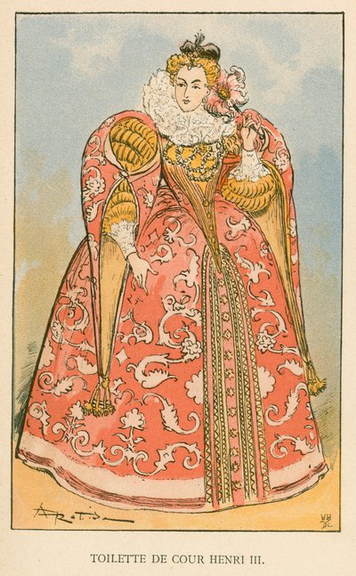 Dvorní toaleta Henri III od Albert Robida