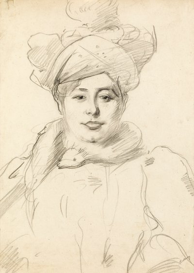 Žena s kloboukem, kolem roku 1905 od Albert de Belleroche