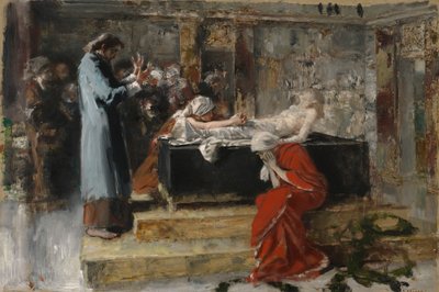 Vzkříšení Jairiho malé dcerky od Albert von Keller