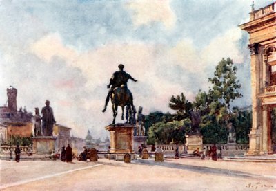 Bronzová socha Marca Aurelia na Kapitolu od Alberto Pisa