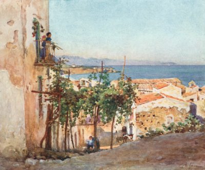 Ulice v Cefalu od Alberto Pisa