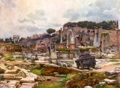 Fórum z oblouku Septimia Severa od Alberto Pisa