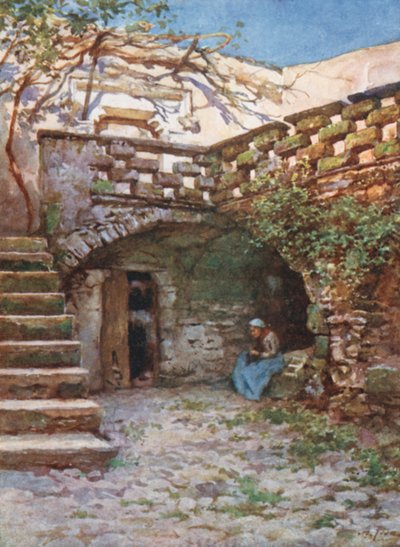 Dvůr na Monte San Giuliano od Alberto Pisa