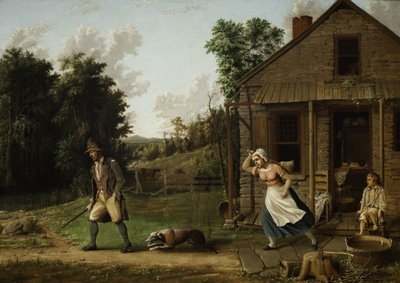 Rip Van Winkle Chased from Home od Dame Van Winkle, 1880 od Albertus D.O Browere