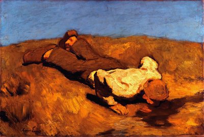 Chlapec na jaře Jaro, 1923 od Albin Egger Lienz