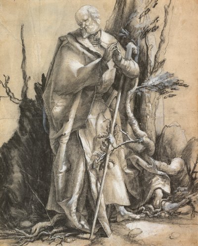 Bearded Saint in a Forest, c. 1516 od Albrecht Dürer