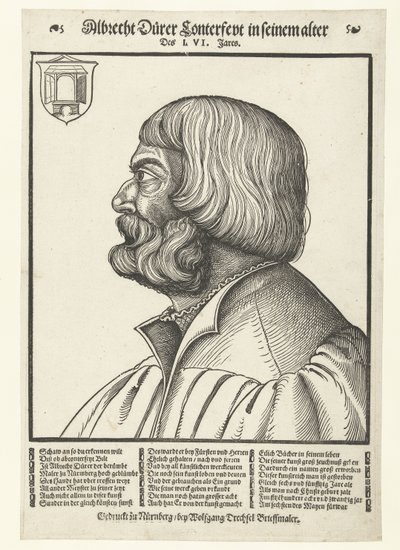 Portrét Albrechta Dürera (1471-1528) od Albrecht (after) Durer or Duerer