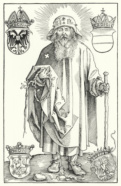 St Coloman (rytina) od Albrecht (after) Durer or Duerer