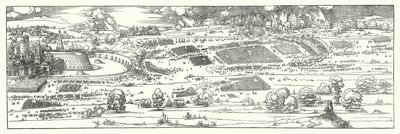 Obléhání pevnosti (rytina) od Albrecht (after) Durer or Duerer