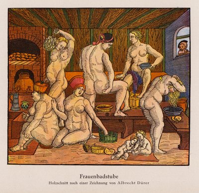 Dámské koupele (barevné lito) od Albrecht (after) Durer or Duerer