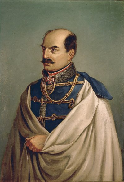 Feldzeugmeister Joseph hrabě Jellacic, Banus Chorvatský ... (malba na plátně) od Albrecht Adam