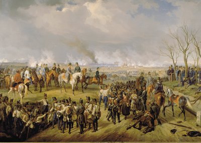 Polní maršál Radetzky v bitvě u Novary ... (malba na plátně) od Albrecht Adam
