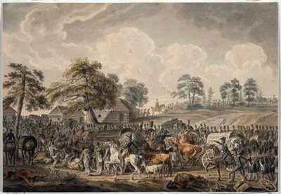 La Grande Armee překročila řeku Daugava (neboli Západní Dvinu) 24. července 1812 (Francouzská armáda překročila řeku Daugava 24. července od Albrecht Adam