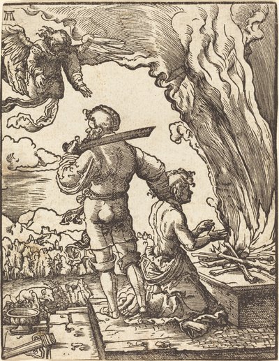 Abrahamova oběť od Albrecht Altdorfer