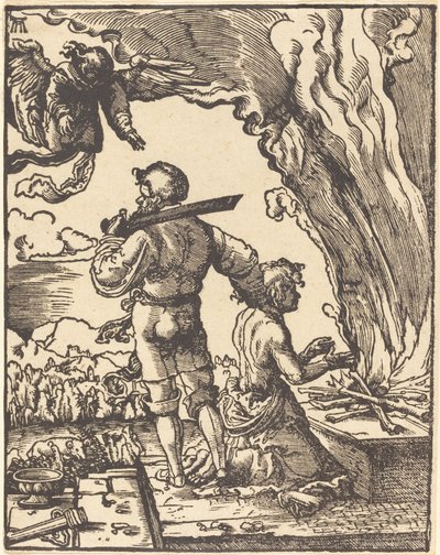 Abrahamova oběť od Albrecht Altdorfer