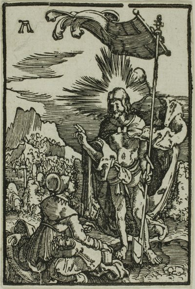 Kristus se zjevuje Magdaléně, z knihy Pád a vykoupení člověka od Albrecht Altdorfer