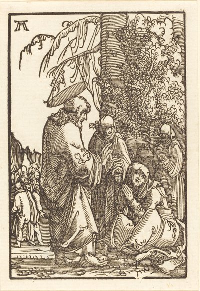 Kristus odchází od Marie před utrpením od Albrecht Altdorfer