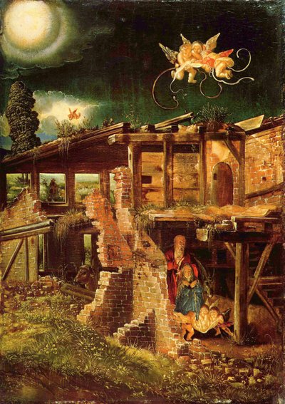 Německy: Die Geburt Christi Narození Krista od Albrecht Altdorfer