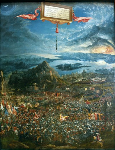 Německy: Historienzyklus: Alexanderschlacht (Schlacht bei Issus) The Battle of Alexander at Issus (Alexandrova bitva u Issu) od Albrecht Altdorfer